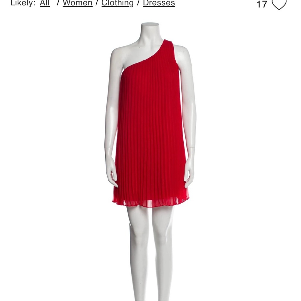 Likely red size 4 one shouldered dress